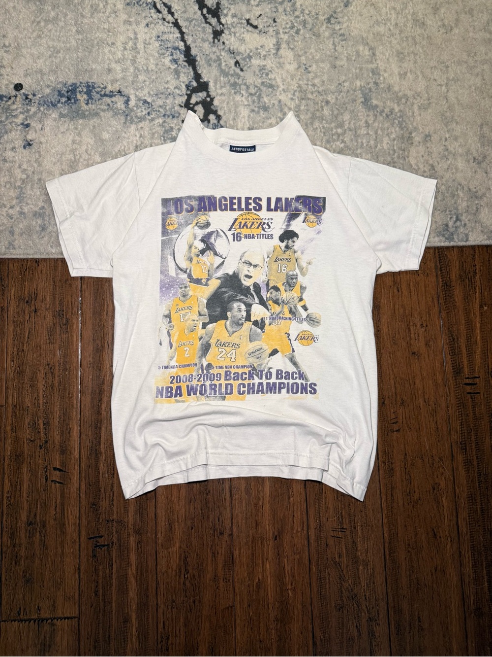 Vintage Aeropostale Los Angeles Lakers 2009 B2B NBA Champs Kobe Bryant - Size M